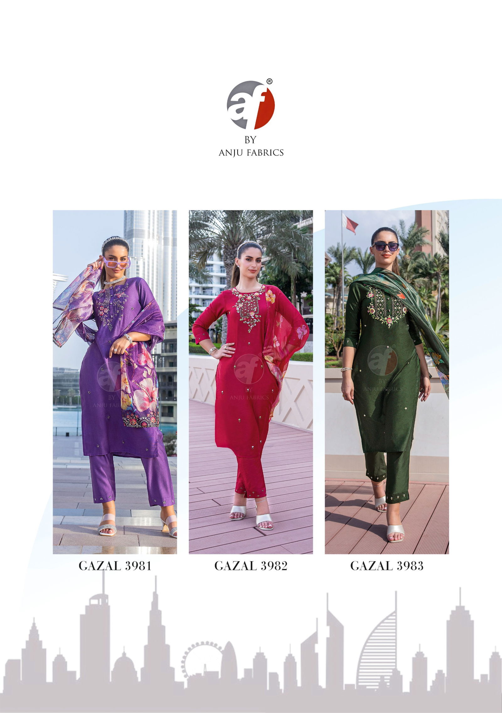 Gazal Vol 5 By Af Fancy Kurti With Bottom Dupatta Wholesale Shop in Surat
